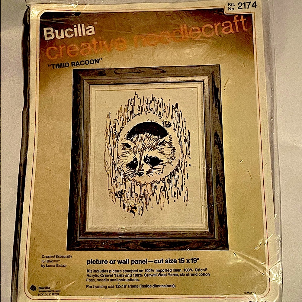 Bucilla Timid Racoon Needlecraft Kit 2174